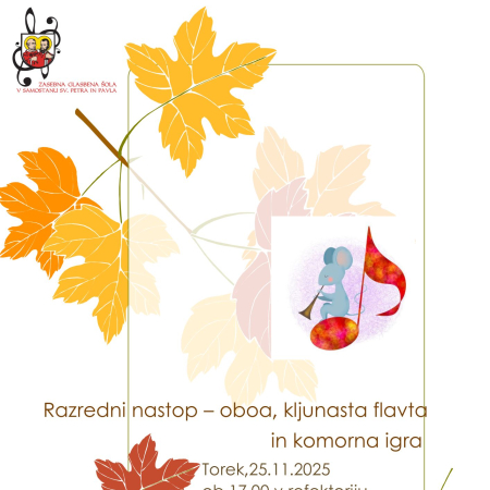 RAZREDNI NASTOP OBOISTOV (REFEKTORIJ)