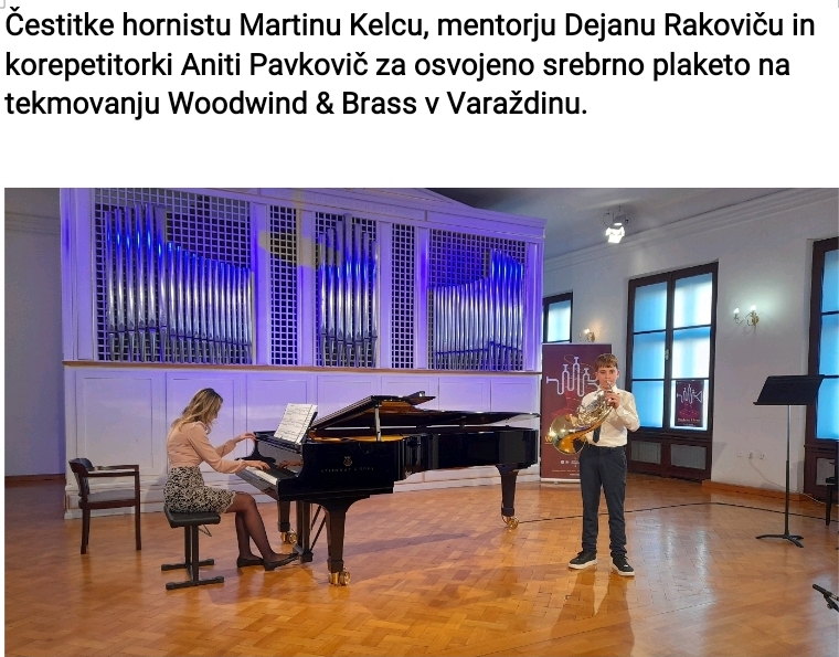 Martin Kelc (rog) in korepetitorka Anita Pavkovič