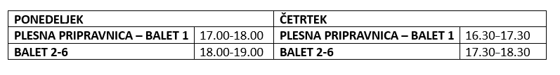 URNIK - osvežena objava 4.9.2026